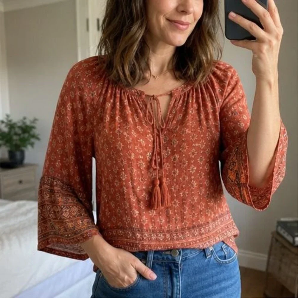 Sand Puff Sleeve Top